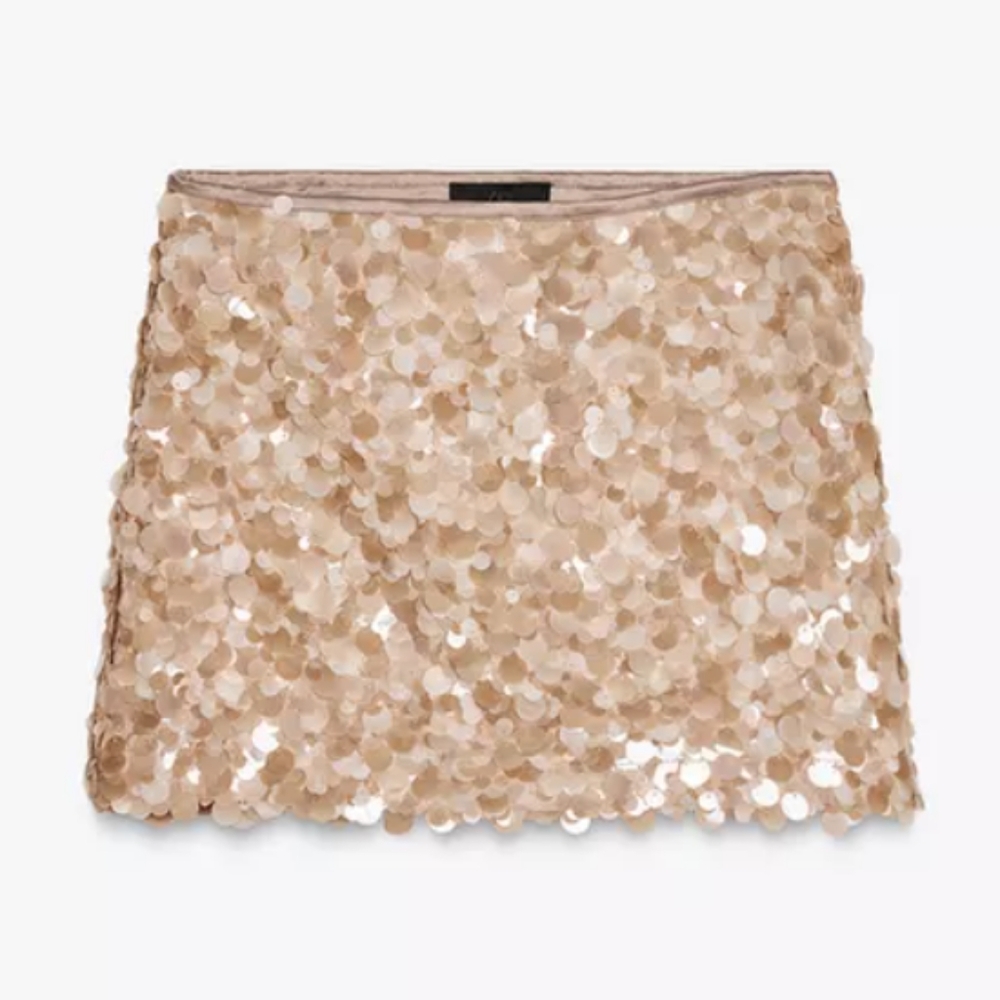 NWT Zara Sequin Mini Skirt